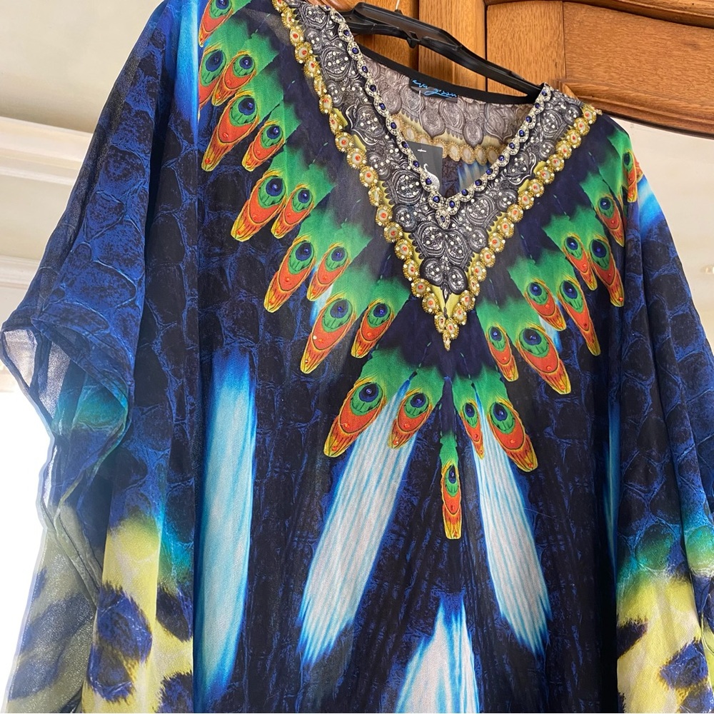 NWT Eva Zissu Design Kaftan | OS (blue)